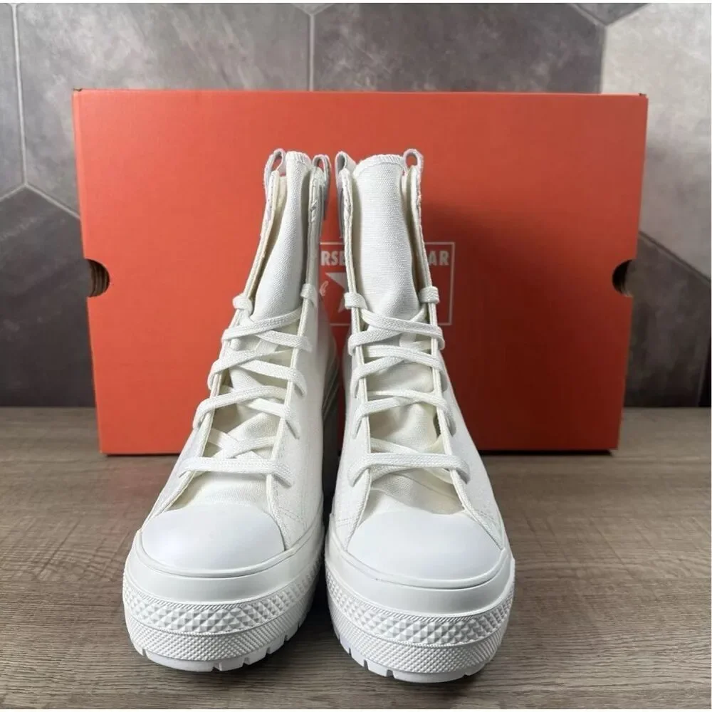 Converse Chuck 70 De Luxe Heel Western Hi Platform A10335C VIN White Women 9 NWB - Picture 7 of 10